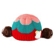 KAKA(TM) Babys Girls Boys Lovely Hat Winter Warm Knit With Cute Wig Beanie Cap N3