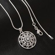 Women &amp; Men Fashion 925 Sterling Silver Plated Pendant Necklace Chain Jewelry N3