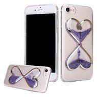 iPhone 7 Case,Phezen Bling Glitter Soft Gel Clear TPU Case for iPhone 7 ,Glow in the Dark Luminous Heart Flowing... N3
