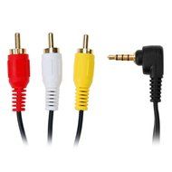 GTMax Premium Gold Plated 3.5mm Plug to 3 RCA Camcorder Audio Video A/V Cable 6Feet for Sony JVC Panasonic Canon... N2