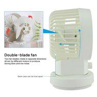 Welltop USB Mini Fan 2 Speed Modes Dual Blades Mini Desk Fan Oscillating Table Fan USB Fan Adjustable Small Personal...
