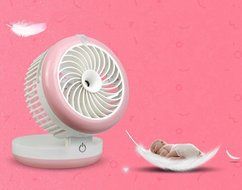Mini Handheld USB Misting Fan Rechargeable Cooling Fan Humidification Fan Home Black N2
