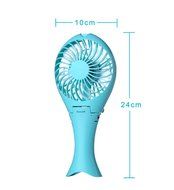 Touchshop Portable Folding USB Fish Shaped Fan Stepless-speed Quiet Operation Desktop Fan Handheld Size with USB... N3