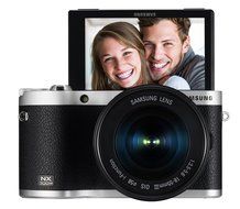 Samsung NX300M 20.3MP CMOS Smart WiFi &amp; NFC Mirrorless Digital Camera with 18-55mm Lens and 3.3" AMOLED Touch... N10