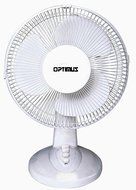 Optimus F-1230 12-Inch Oscillating 3-Speed Table Fan, White
