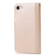 Badalink iPhone 7 Wallet Case (4.7") 9 Card Slots Plastic Mirror Flip Stand Case Embossed Flower Girl PU Leather... N16
