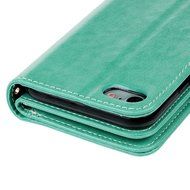 Badalink iPhone 7 Wallet Case (4.7") 9 Card Slots Plastic Mirror Flip Stand Case Embossed Flower Girl PU Leather... N17