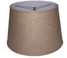 Lamp Factory BUR141812 A Ray Of Light 14 inches by 18 inches by 12 inches Brown Burlap Modified Drum Shade, Brown...