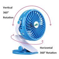 AOTOP Rechargeable Clip on Fan, Quietness, Adjustable (Pink)