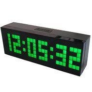 T Tocas Large Big Number LED Snooze Wall Desk Alarm Clock Thermometer Date Display (Blue) N6