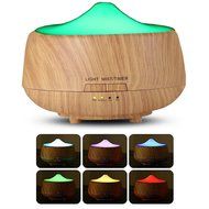 FLYMEI 250ml Wood Grain Aromatherapy Essential Oil Diffuser with 7 Color Changing LED Lamps, Ultrasonic Cool Mist... N2