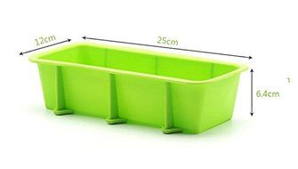 Astra Gourmet FDA Grade BPA Free Silicone Loaf Pan for Cake or Bread 9 1/2 by 4 1/2Inch - Green N3