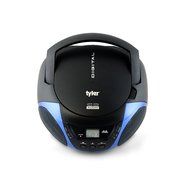 Tyler Portable Sport Stereo CD Player TAU101-BL with AM/FM Radio and Aux &amp; Headphone Jack Line-In (Blue) N7