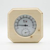 Single Sauna Wooden Hygrothermograph Thermometer Hygrometer Sauna Room Accessory