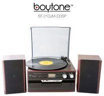 7-in-1 Boytone BT-21DJM-CDSP Full Size 3 Speed Turntable 33/45/78 Rpm, Belt Drive, CD, Cassette Player AM/FM/... N5