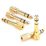 Stereo Audio Headphone Jack Adapter 3-Conductor TRS AUX Plug 1/4-inch (6.3mm) Male to 1/8-inch (3.5mm) Female(... N2