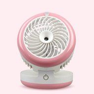 Mini Handheld USB Misting Fan Rechargeable Cooling Fan Humidification Fan Home Black N4
