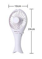 Touchshop Portable Folding USB Fish Shaped Fan Stepless-speed Quiet Operation Desktop Fan Handheld Size with USB... N8
