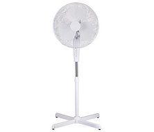 White 16" High Velocity Fan 3-Speed Oscillating Standing Floor Adjustable Height N2