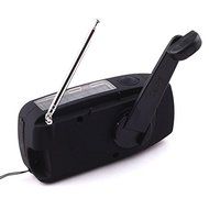 Emergency Solar Hand Crank Self Powered AM/FM/WB Weather Radio, LED Flashlight, Smart Phone Charging USB Cables N6