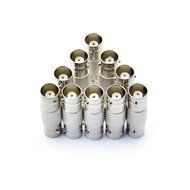 Blue Elf &amp; reg 10 Pack BNC Female Jack to BNC Female Coupler Adapters with free Cable Organizer N4
