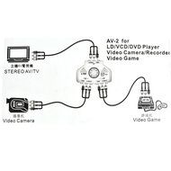 Optimal Shop- 2 Way Audio Video AV RCA Switch Game Selector Box Splitter Black N2