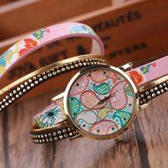 AutumnFall Women Bohemian Bracelet Woven Braided Handmade Wrap Bracelet Watch (B)