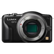 Panasonic Lumix DMC-GF3 12 MP Micro 4/3 Mirrorless Digital Camera with 3-Inch Touch-Screen LCD Body Only (Black) N3