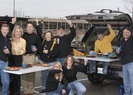 Boone Sports Fan 2 in. Tailgate Table Hitch in Gray