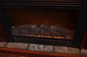 New Fireplace: Solid Wood Carved Mantel &amp; Electric Insert, Remote Control. N9