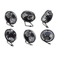 LOHOME(TM) USB Mini Fan Conditioner Desktop Mute Metal Aluminous Leaf Fan Cooler (Red)