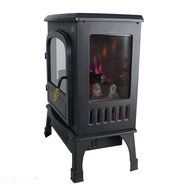 Indoor Electric Stove Heater With Infrared Technology-Beautiful Black Finish With LED Simulated Flames Three Sided... N3