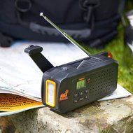 VonHaus NOAA Weather Channel Radio w/ Solar, Dynamo Hand Crank &amp; USB Charging: Portable Weather Radio AM/FM, 7... N4