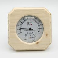 Single Sauna Wooden Hygrothermograph Thermometer Hygrometer Sauna Room Accessory N2
