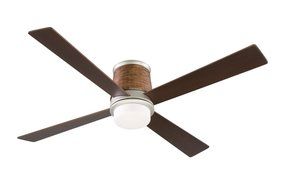 Fanimation FPS7880SN Inlet Ceiling Fan, Satin Nickel Finish, 4 Reversible Cherry/Walnut Blades