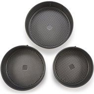 BLACK+DECKER 83394 Commercial Nonstick Spring Form Pan (Set of 3), Gray N6