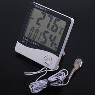 1 X Digital LCD Temperature Thermometer Humidity Meter Clock show Indoor &amp; Outdoor temperature N3