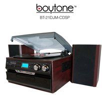7-in-1 Boytone BT-21DJM-CDSP Full Size 3 Speed Turntable 33/45/78 Rpm, Belt Drive, CD, Cassette Player AM/FM/... N6