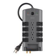 Belkin 12-Outlet Pivot-Plug Power Strip Surge Protector with 8-Foot Power Cord, 4320 Joules (BP112230-08) N9