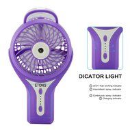 ETONG Portable Handheld USB Misting Fan Personal Cooling Mist Humidifier Rechargeable Mini Water Spray Cooling...