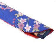 MagiDeal Chinese Hand Pocket Fan Bag Holder Pouch Organizer Royalblue