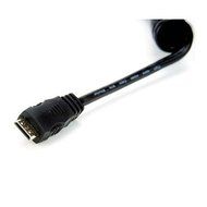 Atomos 11.81"/30cm Coiled Right Angled Micro HDMI to Straight Full Size HDMI Cable for Ninja Star Recorder