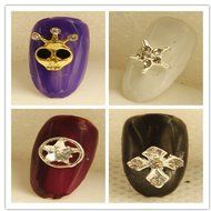Evtech(tm) 12 Pcs Nail Decal Cross Heart Love Animal 3d Alloy Silver Fashion Style Nail Art Tool Carve Nail Sticker... N3