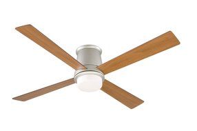 Fanimation FPS7880SN Inlet Ceiling Fan, Satin Nickel Finish, 4 Reversible Cherry/Walnut Blades N3