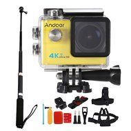 Andoer 2.0" LCD 4K WiFi Ultra HD Action Sports Camera 16MP 25FPS 1080P 60FPS 4X Zoom 25mm 173 Degree with 8in1... N7