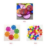 MuLuo 50pcs/Pack 20mm Color Buttons Button Four Buckle Chrysanthemum Nursery Creative Handmade DIY Chrysanthemum N4