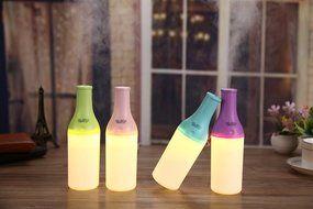 Xenics Essential Oil Diffuser Humidifier, 180ml USB Mini Cool Mist Humidifier Warm Light Nightlights,4 Hours Continous... N4
