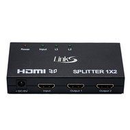 LinkS 1x8 8 Ports HDMI Powered Splitter for Full HD 1080P &amp; 3D Support (One Input To Eight Outputs) N19