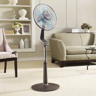 Rowenta VU5551 Turbo Silence Oscillating 16-Inch Stand Fan Powerful and Quiet with Remote Control, 4-Speed, Silver