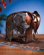 Deco Breeze DBF0373 Cast-Metal 13-Inch 2-Speed Elephant-Shaped Decorative Fan